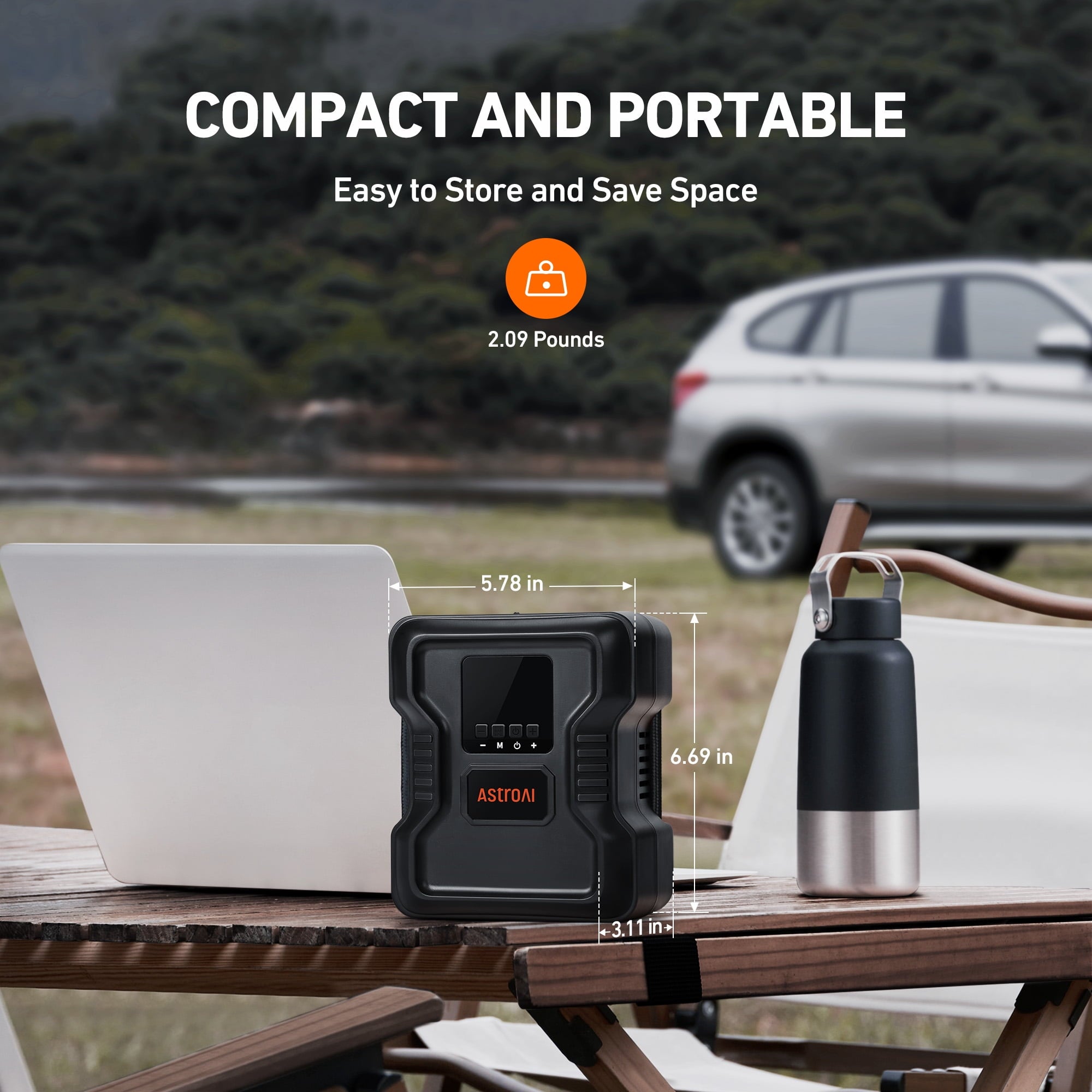 150 PSI Tire Inflator, Car Tire Air Pump 12V DC, AstroAI Portable Air Compressor for Tires